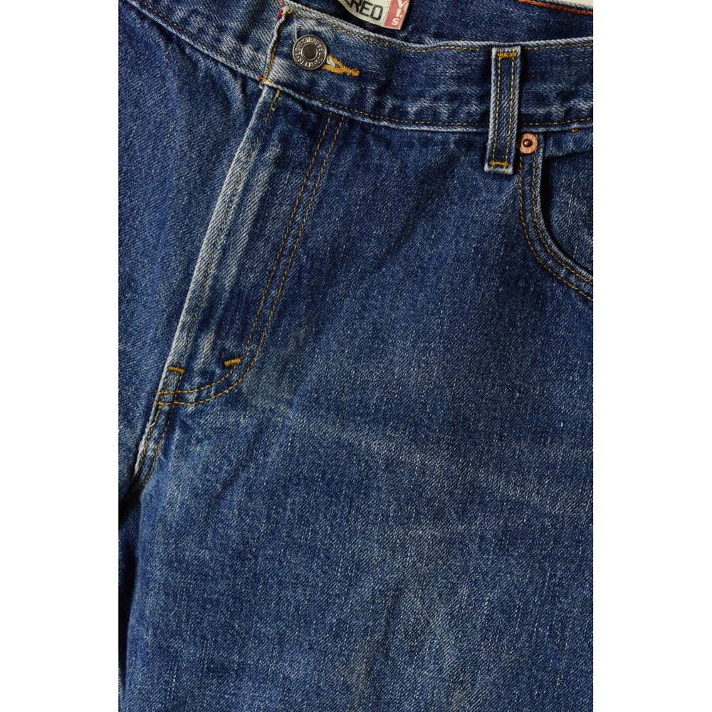 90s Vintage Levis 550 Relaxed Tapered Jeans Womens 14 Dark Stone Wash Denim - Picture 4 of 9